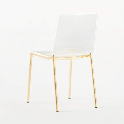 Şeffaf Pleksi Markus Gold Sandalye